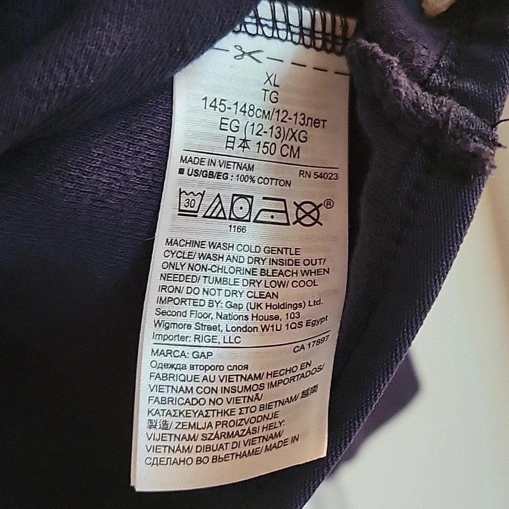 Gap navy cotton one quarter zip  sweater xl